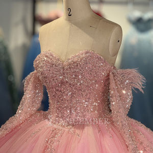 Jancember 20293 Lujoso Sweetheart Pink Lentejuelas Pastel de cumpleaños Vestido de noche para niñas - Product Image 5