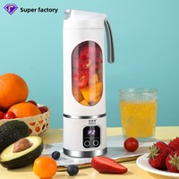 Mixeur portable transfrontalier pour la maison, avec fonction de broyage de glace, tasse à jus rechargeable par USB, pour les voyages en extérieur, 12 lames auto-nettoyantes