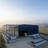 Structure en acier préfabriquée pour entrepôt et atelier