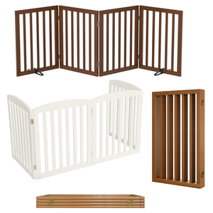 Barrière <span class=keywords><strong>pour</strong></span> <span class=keywords><strong>chien</strong></span> en bois massif sur mesure, pliable, autoportante, <span class=keywords><strong>pour</strong></span> intérieur, 2 panneaux, <span class=keywords><strong>pour</strong></span> chiots, <span class=keywords><strong>pour</strong></span> portes et escaliers - Product Image 5