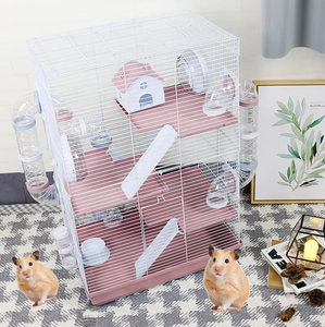 Vente en gros, offre spéciale, 70cm, 4 étages, plastique de luxe, fil bleu, petit animal de compagnie, maison pour furet et hamster, cage avec accessoires - Product Image 2