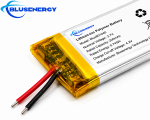 Batería de Polímero de Iones de Litio Blusenergy 3.7V 200mAh Blus601040 para Electrónica de Consumo - Product Image 2