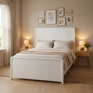 Sturdy Traditional Hotel-Style Wooden <b>Bed</b> Frame <b>Space</b>-<b>Saving</b> Multi-Functional Multi-Size Radiata/MDF Platform <b>Bed</b> - Product Image 1