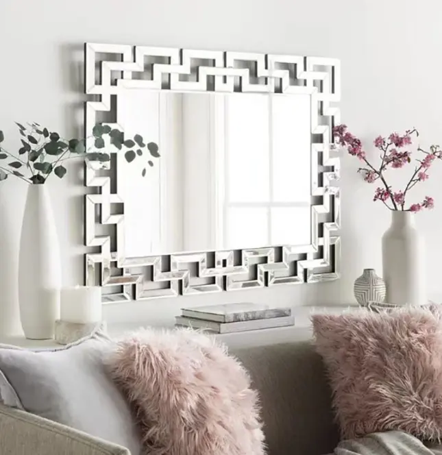 Decorative Wall Mirrors Floor Venetian Rectangle Crushed Diamond Large Standing Luxury Living Room Furniture Mirror