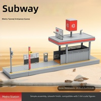 Kit de diorama 1:64 d'entrée de tunnel de métro et de plateforme de gare éclairée pour la vente en gros et la vente en ligne
