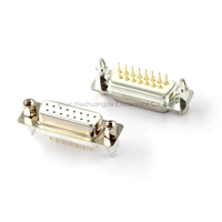 Conector HCD DP15 Estándar con Tornillo Fijo D-Sub DB9 DB15 DB25 DB37 Macho Hembra Tipo Placa de Inserción 9/15/25/37 Pines Paquete de 50