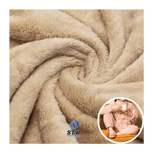 China Fabrikant Reliëf/Jacquard/Snijden 100% Polyester Koraal Fleece Stof Koraal Fleece