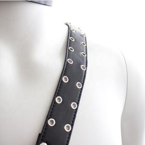 新しいブラックファッションゲイバーショークラブ服セクシーな男性フルレザーボンデージボディスリングSMセックス製品拘束大人のゲーム - Product Image 6