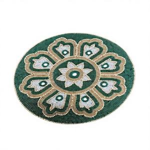 Set de table vintage en perles solides pour mariage, couleur et design personnalisés, décoration de table durable pour la maison, vente en gros - Product Image 1