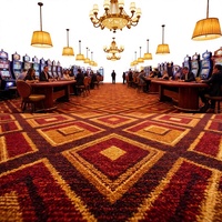 Tapis d'hôtel QIANQIAO Axminster pour hall de casino, tissé, 80 % laine, classe B1, ignifuge, écologique, usage intensif, commercial, à prix bas