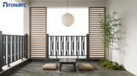 Clôture en métal pour la confidentialité, clôture de sécurité de jardin, clôture extérieure moderne en alliage d'aluminium, balcon, sécurité de la confidentialité, escaliers décoratifs