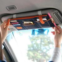 Organisateur de voiture pour pare-soleil, pochette de rangement idéale pour pare-soleil, accessoires auto 2026, pare-soleil