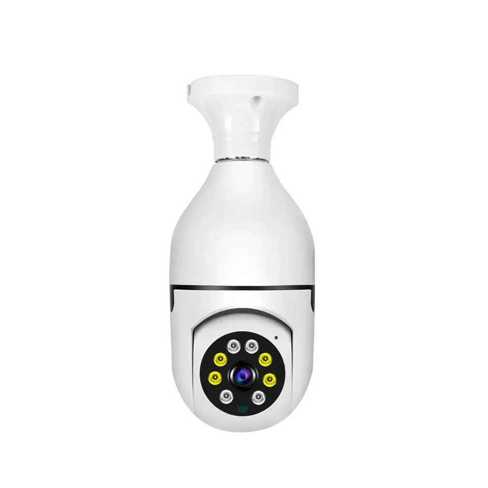 Binnenshuis Beveiligingscamera 2.4G 5Ghz 1080P Hd Met 360 Panoramische Wifi Nachtzicht Mini Ptz Gloeilamp Bewakingscamera