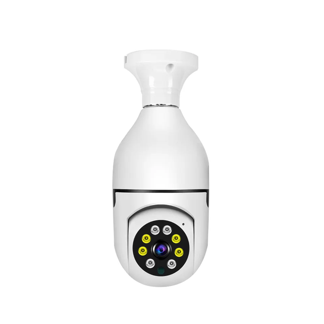 Indoor Home Security Camera 2.4G 5GHz 1080P HD 360 Panoramic WiFi Night Vision Mini PTZ Light Bulb with Two-Way Audio SD Card