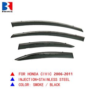 Accessoires extérieurs pour voiture, déflecteurs de vent pour fenêtres et portes, pare-pluie pour Honda Civic 2006-2022, pièces automobiles - Product Image 4