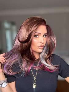 Peluca Sintética con Encaje 13x4 Más Vendida en 2026, Marrón con Mechas de Colores, Resistente al Calor, Todos los Colores Disponibles, Pelucas para Mujer - Product Image 2