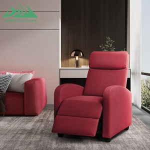 Sillón Reclinable de Tela Gris de Alta Calidad Más Vendido: Sillón Club con Función Extensible y Control Remoto Manual - Product Image 4