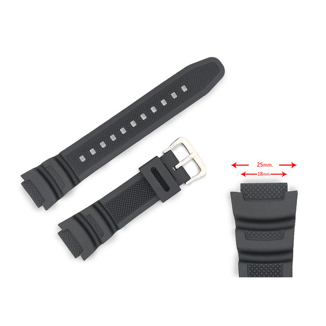 Resin Sports Watch Band for SGW-400H SGW-300H SGW-500H AE-1000 AE-1200 W-218 Ref W2332-10360831 Black