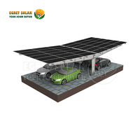 Système de montage de carport solaire personnalisé Egret Solar, structure en acier au carbone ZAM, supports de carport solaire photovoltaïque