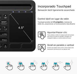 Clavier sans fil Bluetooth rétroéclairé personnalisé multi-appareils pour tablette russe espagnole, clavier rétroéclairé pour tablette iPad, smartphone - Product Image 3