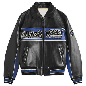 Chất Lượng Cao Tùy Chỉnh Rửa PU Da Chenille Áo Khoác Cho Nam Giới Retro Cổ Điển Hip Hop Thời Trang Phố Dây Kéo In Mùa Thu Phong Cách Giản Dị - Product Image 5