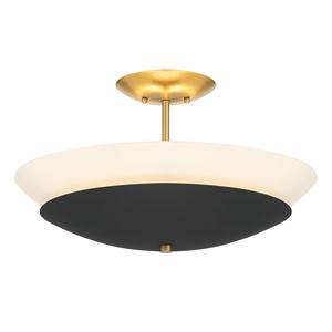 Lámpara de Techo Semi-Pendiente de Arte Moderno con Forma de Pétalo en Latón y Blanco |   Iluminación Atractiva para Áreas Destacadas de Hoteles y Espacios de Ocio - Product Image 2