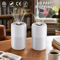 Purificateur d'air compact H13 HEPA prêt pour l'OEM, idéal pour la chambre de bébé et la chambre à coucher, avec contrôle de la poussière, disponible en entrepôt US (OEM/ODM), certifié ETL EPA CE FCC