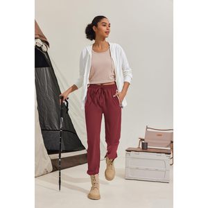 Pantalones de senderismo para mujer con bolsillos con cremallera, pantalones de punto informales resistentes al agua para actividades al aire libre - Product Image 5