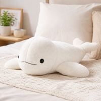 Peluche lestée Beluga blanche très populaire, coussin sensoriel lourd personnalisé, animal en peluche sur mesure, cadeau d'usine OEM