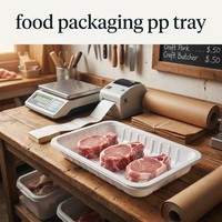 Barquettes d'emballage personnalisées en PP de qualité alimentaire pour viande et bœuf, idéales pour la vente au détail et les supermarchés