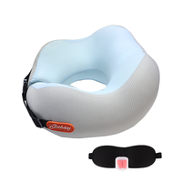 Oreiller de voyage ergonomique en mousse à mémoire de forme pour un sommeil réparateur – Soutien super doux et léger pour le cou et les épaules lors des longs trajets aériens