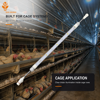 Éclairage LED tubulaire dimmable 48V DC Plug and Play IP67 pour cages à volailles, poulaillers commerciaux, élevages de poulets de chair, reproducteurs et poulaillers de canards