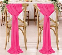 Lot de 10 nœuds de chaise en mousseline pour événements de mariage