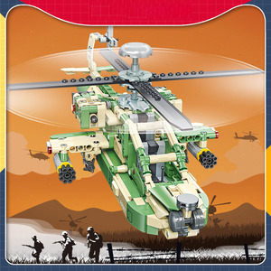 Kit de modelo de plástico de helicóptero Apache Ah-64, helicóptero de ataque estadounidense, serie militar, cañoneras, juego de bloques de construcción de la Fuerza Aérea Apache - Product Image 3