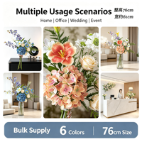 Bouquet de fleurs séchées de luxe haut de gamme, style rétro, avec hortensias, roses et jasmin, pour mariage, Noël et décoration de table.