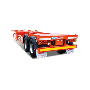 Semi-<span class=keywords><strong>remorque</strong></span> à deux essieux GN Combo Chassis à plat 20/40 pieds Semi-<span class=keywords><strong>remorque</strong></span> pour camion - Product Image 1