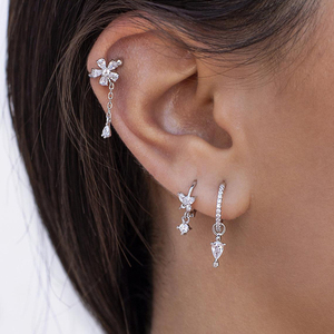 ROXI 925 <b>Sterling</b> <b>Silver</b> <b>Stud</b> Earrings with Butterfly Design and Zircon Stones for Women-Engagement & Wedding Jewelry - Product Image 5
