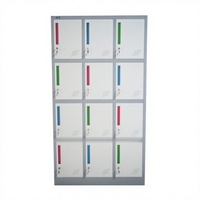 Casier en acier à 12 portes, armoire de rangement en métal avec serrure à clé, moderne, assemblé pour usine, école, gymnase, supermarché et bureaux