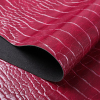 K608 1,0 mm Tissu en cuir PVC mat à motif crocodile et texture pierre, résistant à l'abrasion pour sacs et emballages