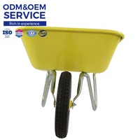Carretilla de un solo rueda con estructura de acero soldada resistente WB4024A para trabajos de construcción pesada