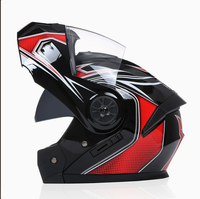Nouveau casque de moto modulable à visière relevable personnalisable, ABS, double visière, quatre saisons, universel