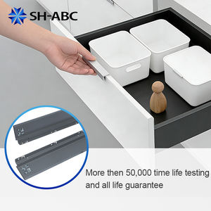 183mm 높이 유리 측면 소프트 클로즈 이중벽 서랍 투명 모던 주방 캐비닛 서랍 슬라이드 다이닝 침실용 - Product Image 1