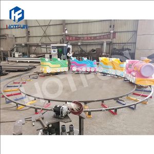 Mini tren de vía eléctrica alimentado por batería de material de acero para niños para parques de atracciones y centros comerciales a la venta - Product Image 2