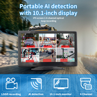 YWX usine en gros 6 CH AI IP68 étanche True Color Vision nocturne 10.1 pouces écran tactile voiture camion DVR pour la gestion de flotte