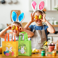 Fábrica al por mayor multi color diseño personalizado impreso dibujos animados reutilizable no tejido Tote niños UES bolsas