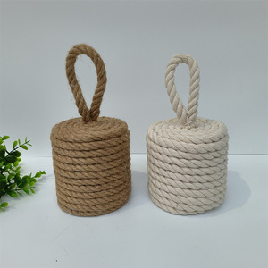 Butée <span class=keywords><strong>de</strong></span> <span class=keywords><strong>porte</strong></span> en coton et corde <span class=keywords><strong>de</strong></span> jute tressée à la main - Butée <span class=keywords><strong>de</strong></span> <span class=keywords><strong>porte</strong></span> décorative nautique robuste avec poignée solide pour la maison et le bureau - Product Image 4