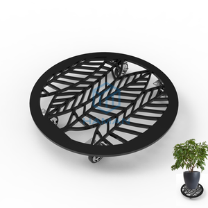 Metal <strong>Plant</strong> Caddy With <strong>Wheels</strong> Heavy-duty Wrought Iron Rolling <strong>Plant</strong> <strong>Stands</strong> With Casters - Product Image 1