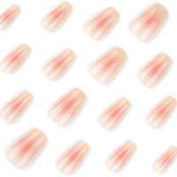 Ongles Press-On Pure Desire Dégradé Rose Forme Amande avec Protection des Ongles - Transfrontalier