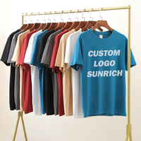 Kaos Katun 180gsm Logo Kustom Regular Fit Kaos Polos Harga Pabrik Grosir OEM Kaos Kustom Pria