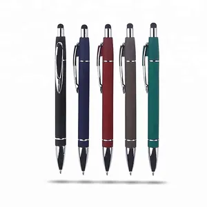 De gama alta directo de metal de aluminio promoción personalizado bolígrafo con logo de pantalla táctil bolígrafo